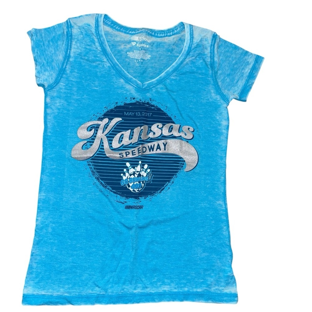NASCAR Fanatics Kansas Speedway Tee Women’s Small Blue Graphic Shirt